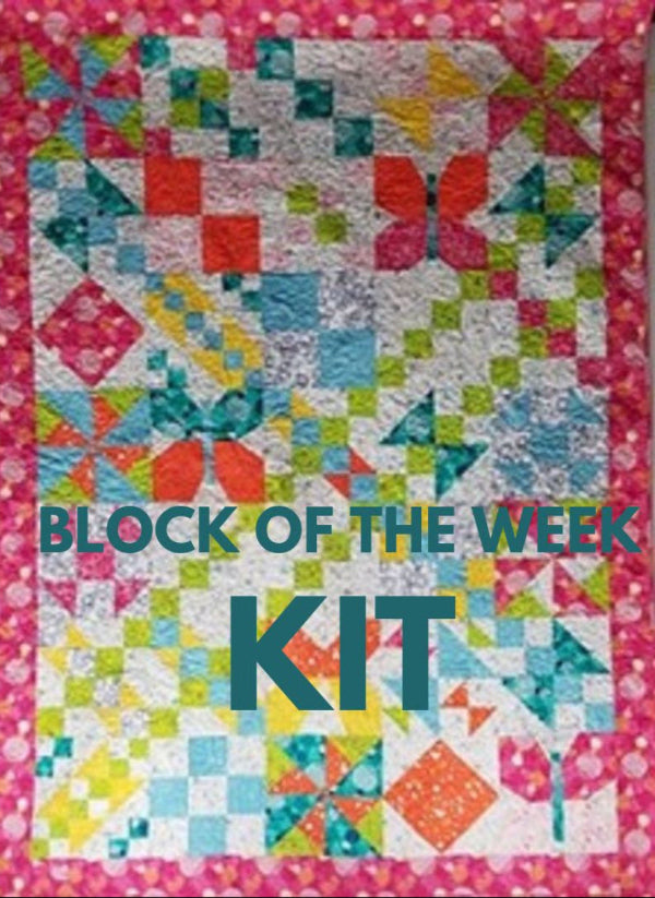 Hopscotch & Butterflies Fabric Kit for the Block of the Week Program