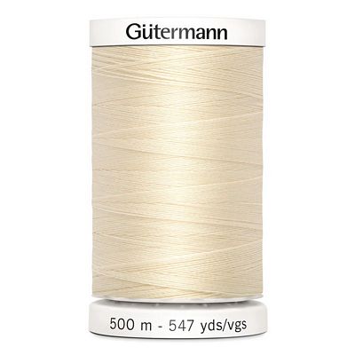 Gutermann Thread Polyester  Ivory -022- 500m (2)- shipping included!
