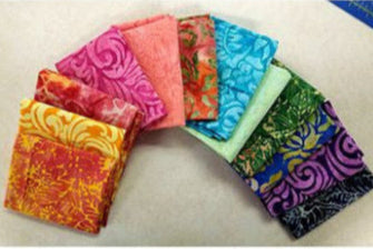 Bright Batiks Fat Quarter Bundle 12 pieces - Shipping Included*
