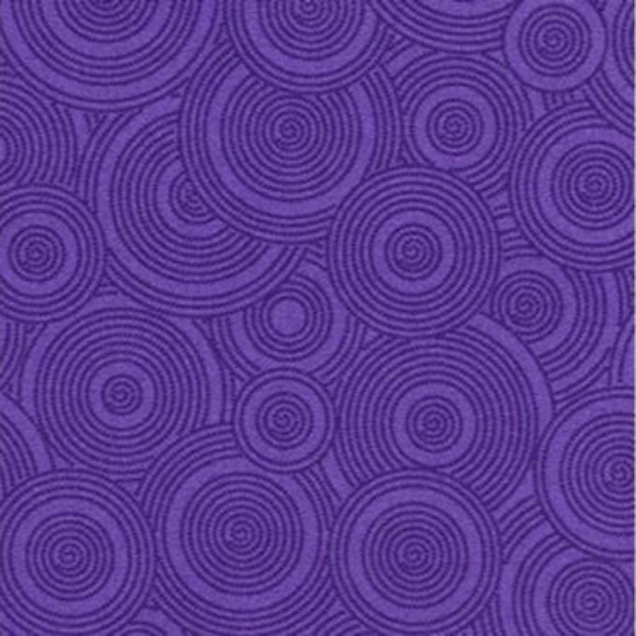 108 in.  Purple w/ Circles Cotton Quilt Backing  - Shipping Included*