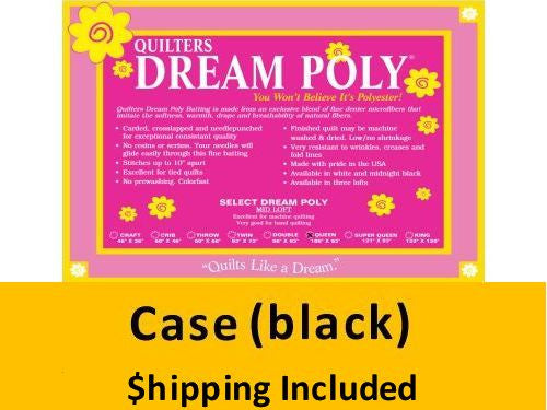 BP4D Dream Black Poly Select Batting (Case(6) Double 93 in x 96 in) shipping included*