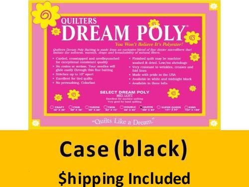 BP4Q Dream Black Poly Select Batting (Case(5), Queen 93 in  x 108  in) shipping included*