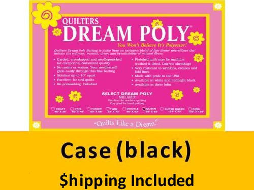 BP4TH Dream Black Poly Select Batting (Case(12), Throw 60 in x 60 in) shipping included*