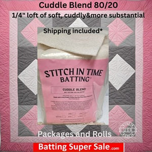 CB96 Cuddle Blend 80/20 Batting (Package, Queen 96 in x 108 in) shipping included*