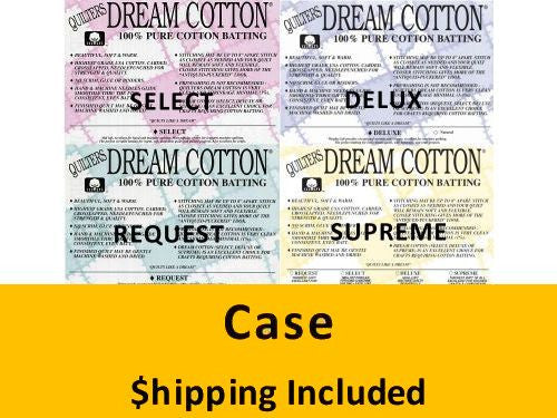 DRCOTTONQN Dream Cotton Variety Batting (Case, Queen (4)) shipping included*