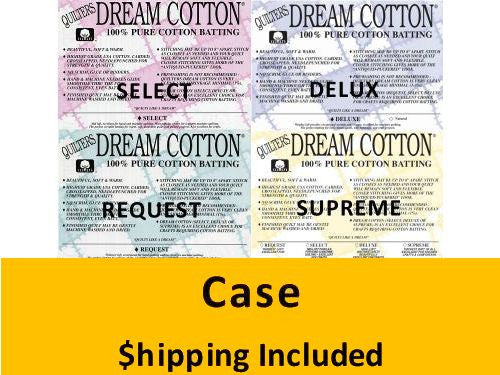 DRCOTTONTW Dream Cotton Variety Sampler Batting (Case, Twins (4)) shipping included*