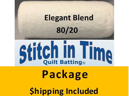 EB120 Elegant Blend 80/20 Batting (Package, King 120 in x 120 in) shipping included*