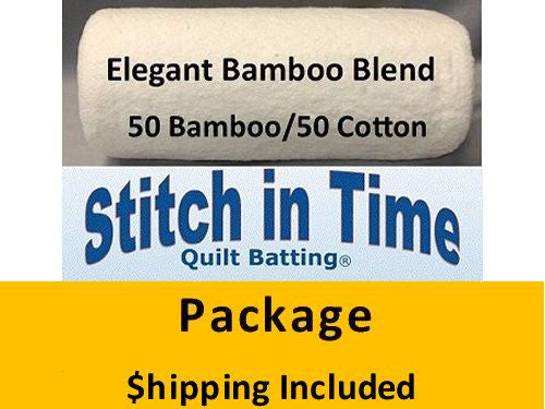 EBB72 Elegant Bamboo Blend 50/50 Batting (Package, Twin 72 in x 90 in) shipping included*