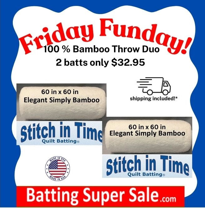 SB60 Simply Bamboo Batting (Package, Throw(2) 60 in x 60 in)