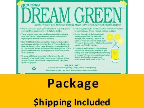 GTWPK Dream Green Select Batting (Package, Twin  93 in x 72 in) shipping included*