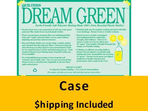 GTW Dream Green Batting (Case (8), Twin 72 in x 93 in) shipping included*