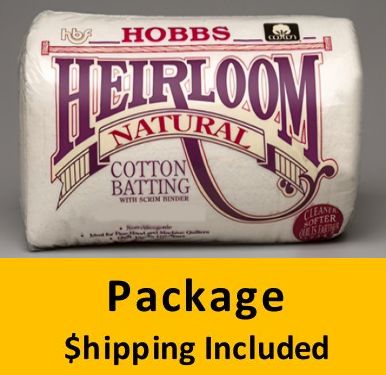 HNS120 Hobbs Heirloom 100% Natural Cotton w/ Scrim (Package, King 120 in x 120 in) shipping included*