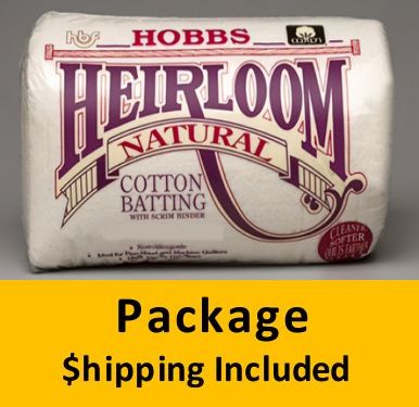 HNS90 Hobbs Heirloom 100% Natural Cotton w/ Scrim (Package, Queen 90 in x 108 in) shipping included*