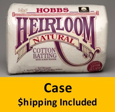 HNS120C Hobbs Heirloom 100% Natural Cotton w/ Scrim Batting (Case(4), King) Shipping Included!   *