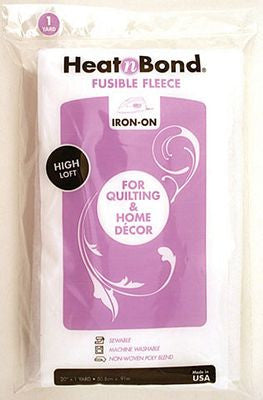 Heat N Bond Fusible Fleece- 20" x 1 yd  Shipping Included