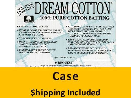 N3D Dream Cotton Natural Request Batting (Case (8), Double 96 in x 93 in) shipping included*