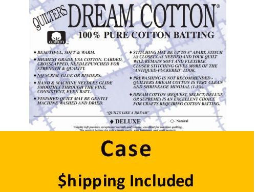 N6CB Dream Cotton Natural  Deluxe Batting (Case (16), Crib 46 in x 60 in) shipping included*
