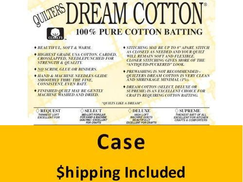 N8Q Dream Cotton Natural Supreme Batting (Case(3), Queen  93 in x 108 in) shipping included*