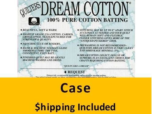 NW3SAM Dream Natural & White Cotton Request Batting (Case, Sampler) shipping included*