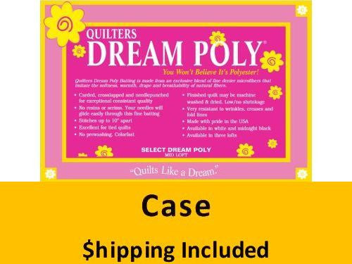 P4CR Dream Poly Select Batting (Case (18), Crib 46 in x 60  in) shipping included*