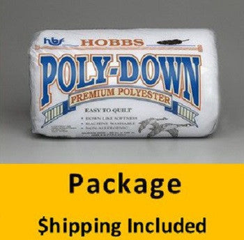 PD72 Hobbs Polydown Batting ( Package, Twin 72 in. x 90 in.) shipping included*