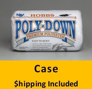 PD72C Hobbs Polydown Batting (Case(8), Twin 72 in. x 90 in.) shipping included*