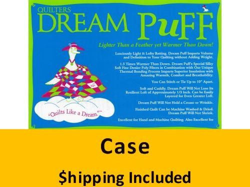PUFFK Dream Puff Poly Batting (Case(2), King 122 in x 120 In) shipping included*