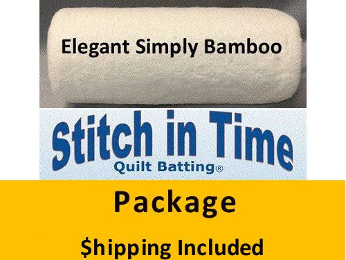 SB60 Simply Bamboo Batting (Package, Throw(2) 60 in x 60 in) shipping included*