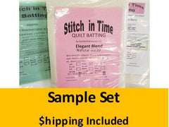 SITTWINSAM Stitch in Time Batting (Package, Twin Samples (3) 72 in x 90 in) shipping included*