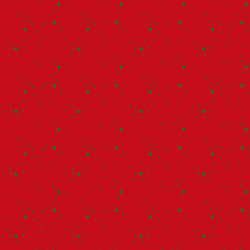 Kitty Litter- Catmas Red Cotton Fabric 44in-  Shipping included!