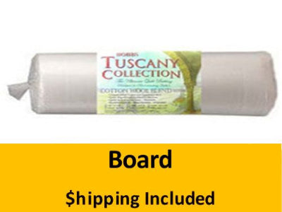 TCWBRD Hobbs Tuscany Cotton Wool Batting by the Roll (Board, 96 in. x 10 yds) shipping included*