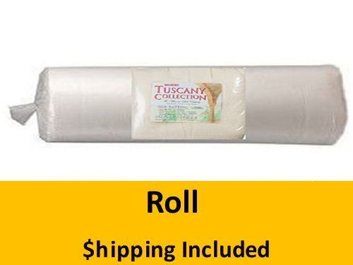 TSBY96 Hobbs Tuscany Silk Batting by the Roll ( 96 in. x 30 yds.) shipping included*