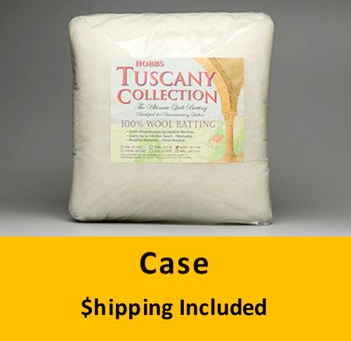 TW72C Hobbs Tuscany Washable 100% Wool Battng (Case 8), Twin 72 in x 96 in) shipping included