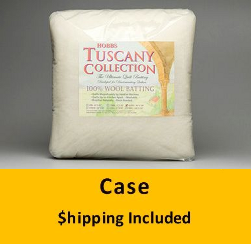 TW96C  Hobbs Tuscany Washable 100% Wool Batting (Case-6), Queen 96 in x 108 in) shipping included*