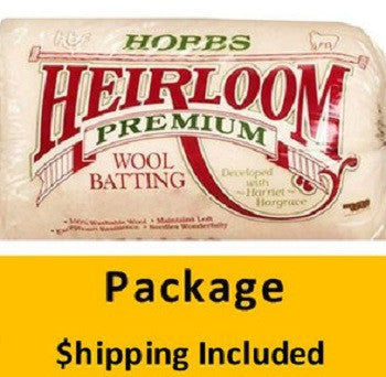 WL90 Hobbs Heirloom Premium Washable Wool Batting (Package, Queen 90 in x 108 in) shipping included*