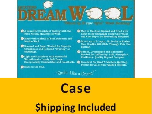 WOOLSQ Dream Wool Batting (Case (3), Super Queen 93 in x 122 in) shipping included*