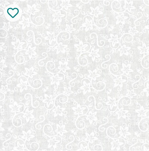 108 in. White on White Baby Blooms Cotton Wide Backing Quilt Fabric - shipping included*