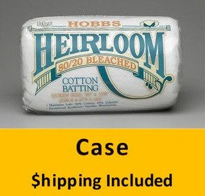 BHL90C Hobbs Heirloom 80/20 Bleached Batting (Case(6), Queen 90 in x 108 in) shipping included*