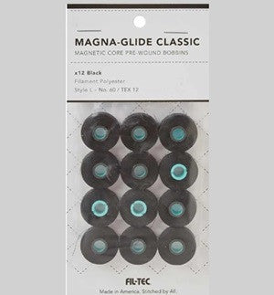 Fil-Tec Magna Glide Classic - L Bobbins - Black(12) - 135 yds - shipping included
