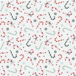 Candy Cane cotton print 44in-  Shipping included!