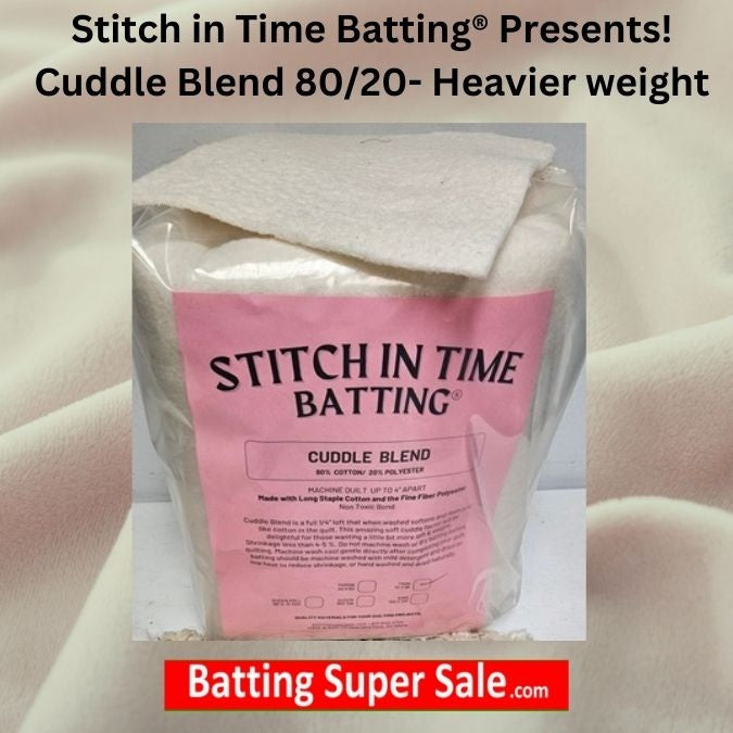 CB72 Cuddle Blend 80/20 Batting (Package, Twin 72 in x 96 in) shipping included*