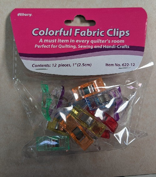Fabric Clips 12 asst colors