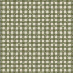 Green plaid cotton print 44in-  Shipping included!