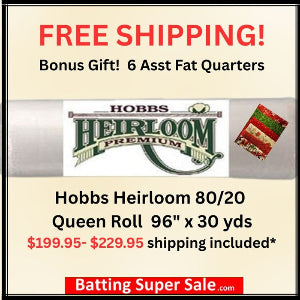 Hobbs Heirloom Premium 80/20 Cotton Blend (Roll, Queen 96 in x 30 yds) shipping included*