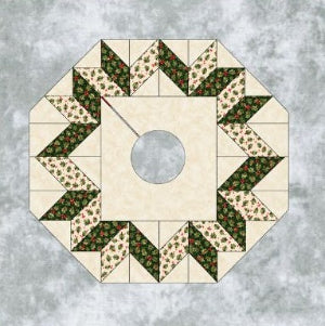 Festive Holly Tree Skirt / Table Topper Kit