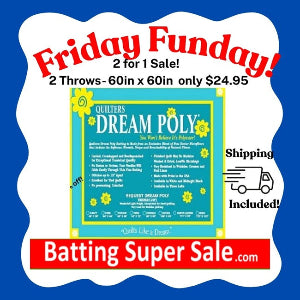 Quilters Dream Poly Request Batting Throw(2)  60 in x 60 in shipping included*