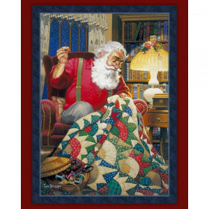 Santa Quilting Panel 100%Cotton 36 in x 45 in