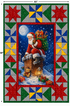 Roof Top Santa BOW Kit-100% cotton- Shipping Included*
