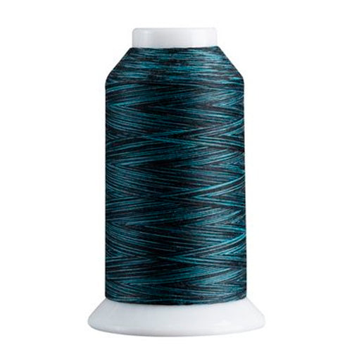 Superior Spirit Polyester Thread 807-variegated Teal- Black 40wt/3ply