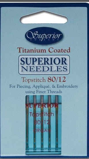 Superior Topstitch Needles 80/12  5 pk